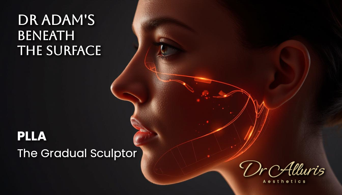 Artistic Illustration of PLLA treatment on female face