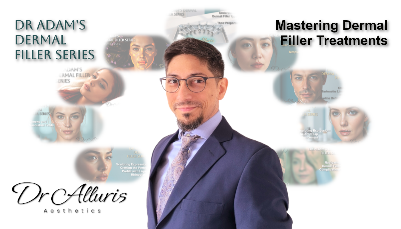 Dr Adam surrounded by the articles of Dr Adam's Filler's series