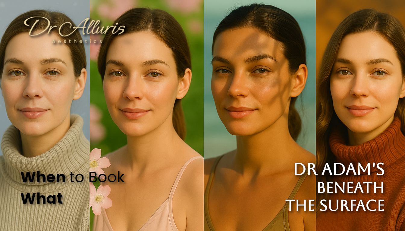 4 different versions of the same woman for each season of the year